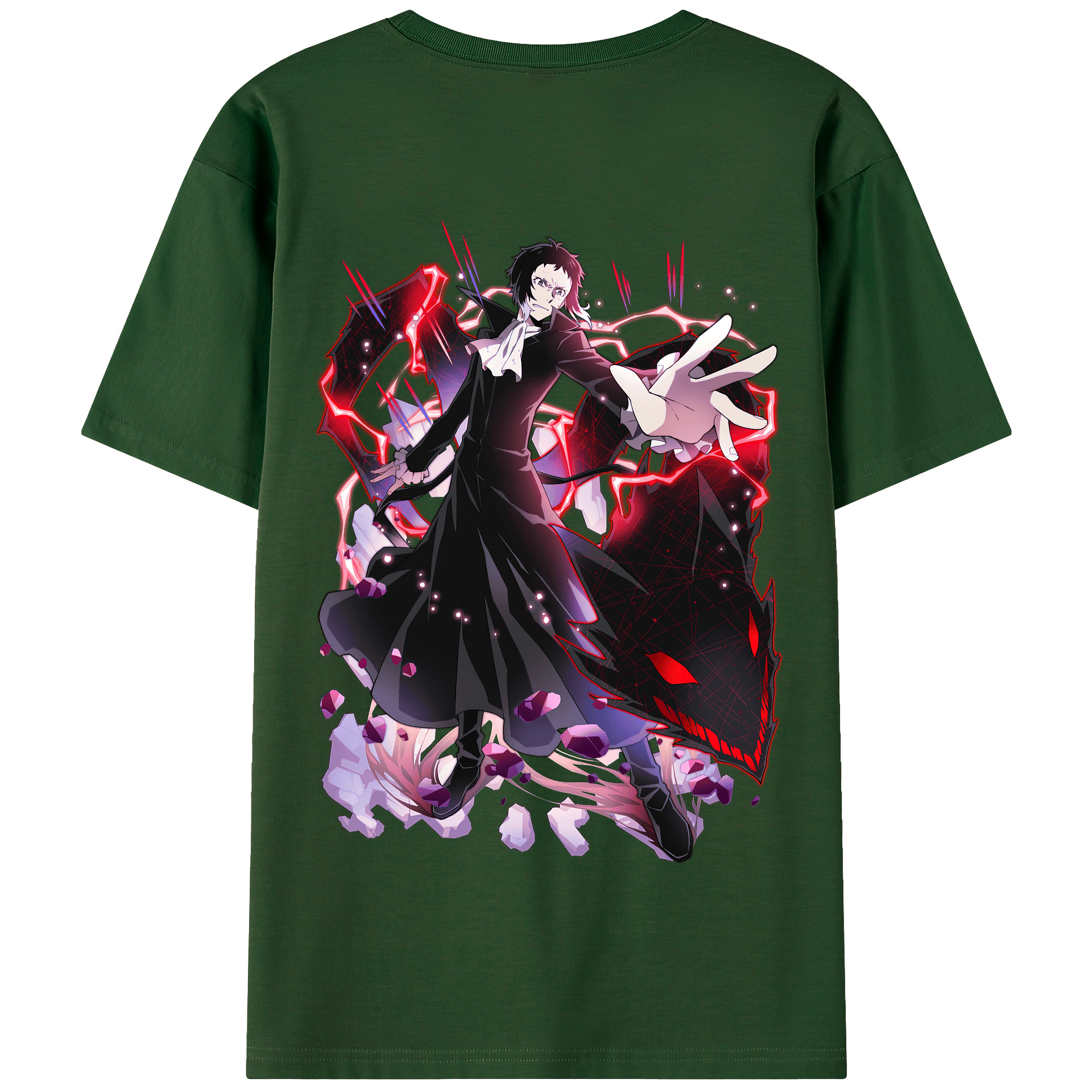 （画像用） 文豪ストレイドッグス Bungo Stray Dogs 綿100％半袖Tシャツ（背面プリント）